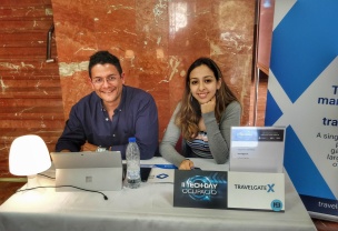 Con mi compi Camila Pérez en el 2 TechDay - 2018